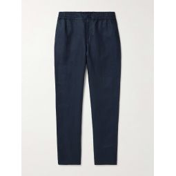 Cornell Slim-Fit Straight-Leg Washed Linen Trousers