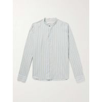 Dekker Grandad-Collar Striped Cotton Shirt