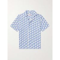 + 007 Howell Camp-Collar Printed Cotton-Terry Shirt