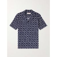 Howell Camp-Collar Cotton-Blend Terry-Jacquard Shirt