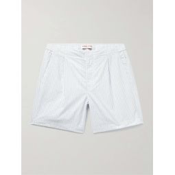 Hannes Slim-Fit Striped Cotton-Poplin Shorts