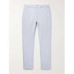 Cornell Straight-Leg Washed Linen Suit Trousers