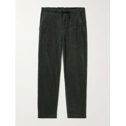 New Yorker Straight-Leg Cotton-Blend Corduroy Drawstring Trousers
