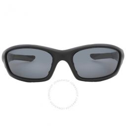 SI Straight Jacket Grey Polarized Rectangular Mens Sunglasses