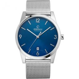 Sten Quartz Blue Dial Mens Watch