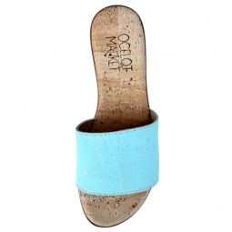 Womens Cork Sandal (Aqua)