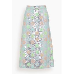 Pencil Sequins Skirt in Silver