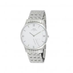 Mens ON5562SS Stainless Steel White Dial