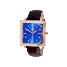 Mens ON4444 Genuine Leather Blue Dial
