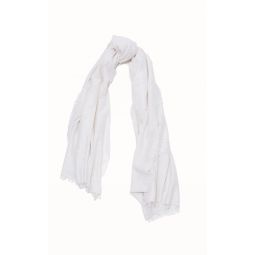 Cashmere Felted Stole - White Snow