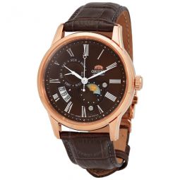 Sun and Moon Automatic Brown Dial Mens Watch