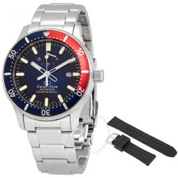 Star Automatic Divers 200 Meters Blue Dial Pepsi Bezel Mens Watch
