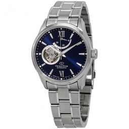 Star Automatic Blue Open Heart Dial Mens Watch