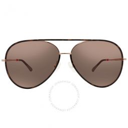Brown Mirror Pilot Unisex Sunglasses