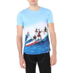 Mens Surf-Print Photographic T-Shirt, Size X-Small