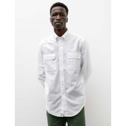 Oxford Button Down Safari Shirt - White