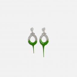 diamond loop earrings