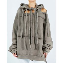 Deconstructed Cut-Out Hoodie