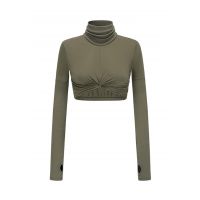 Knotted Cropped Top - Green
