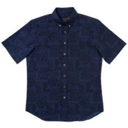 Paisley S/S Shirt - Indigo