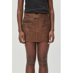 Rocky Leather Skirt - Used Brown