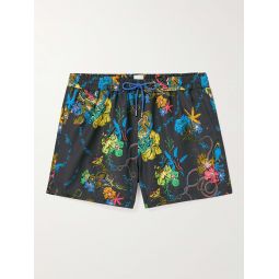 Kraken Slim-Fit Short-Length Printed Recycled Swim Shorts