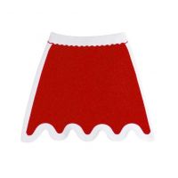 Adelie Wavy Mini Skirt - Red
