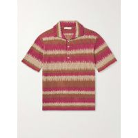 Striped Linen and Cotton-Blend Polo Shirt