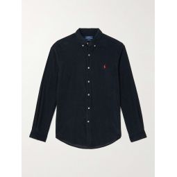 Slim-Fit Button-Down Collar Cotton-Corduroy Shirt