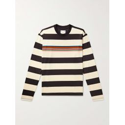 + Paul Smith Logo-Embroidered Striped Cotton-Jersey T-Shirt