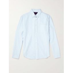 Belavista Button-Down Collar Striped Cotton Oxford Shirt