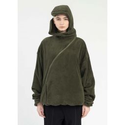 POST ARCHIVE FACTION (PAF) 5.1 HOODIE CENTER - OLIVE GREEN