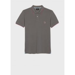 Mens Slim Polo Zebra Badge