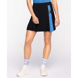 Blue Stripe Pleated Skirt