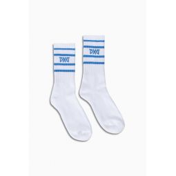 Mens Stripe Crew Socks - Blue