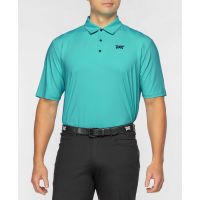 Mens Comfort Fit Perforated Panel Polo