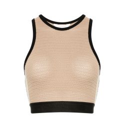 Logo Tape Knit Top