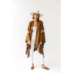 Andes Poncho - White on Tobacco