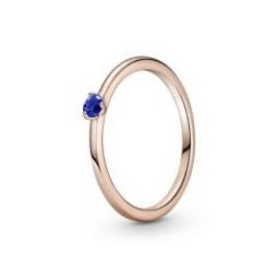 Stellar Blue Solitaire Ring - Pandora Rose * RETIRED * FINAL SALE *