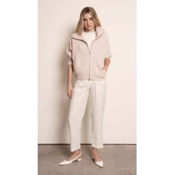 Cashmere Zip Cardigan - Baby Rose