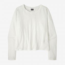 Womens Long-Sleeved Mainstay Top WHI