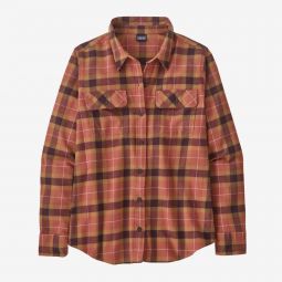 Womens Long-Sleeved Organic Cotton Midweight Fjord Flannel Shirt VIBL