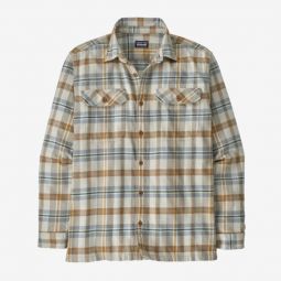Long-Sleeved Organic Cotton Midweight Fjord Flannel Shirt - Fields/Natural