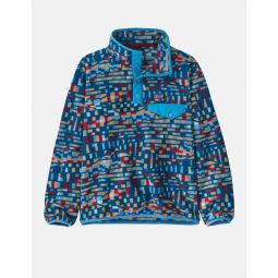 Kids Patagonia Synch Snap Fitz Roy Patchwork Fleece - Lagom Blue