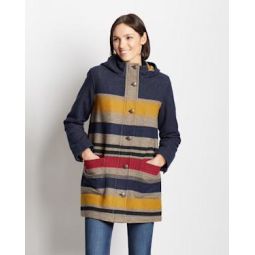Pendleton Womens Camp Stripe Wool Quilted Parka