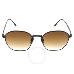Gradient Brown Irregular Titanium Unisex Sunglasses