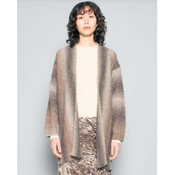 Sloan Ombre Boucle Wool Blend Cardigan - Brown Multi