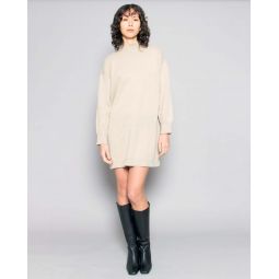 Nia Mock Oversized Sweater Dress - Ecru