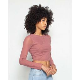 Tabi Mesh Long Sleeve Tee - Light Orchid