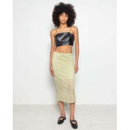 Isabel Stretch Lace Skirt - Matcha